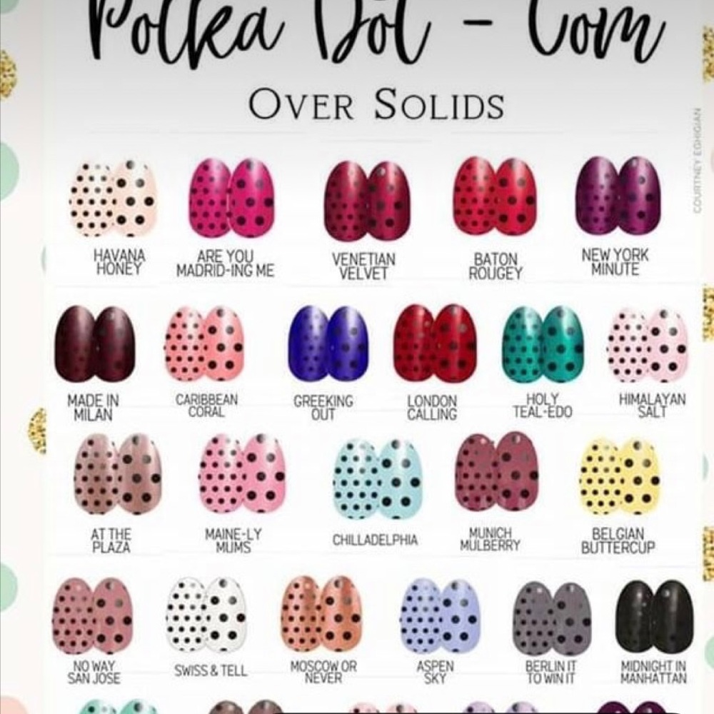 Color Street “Polka Dot-Com” Retired Nail Polish Strips